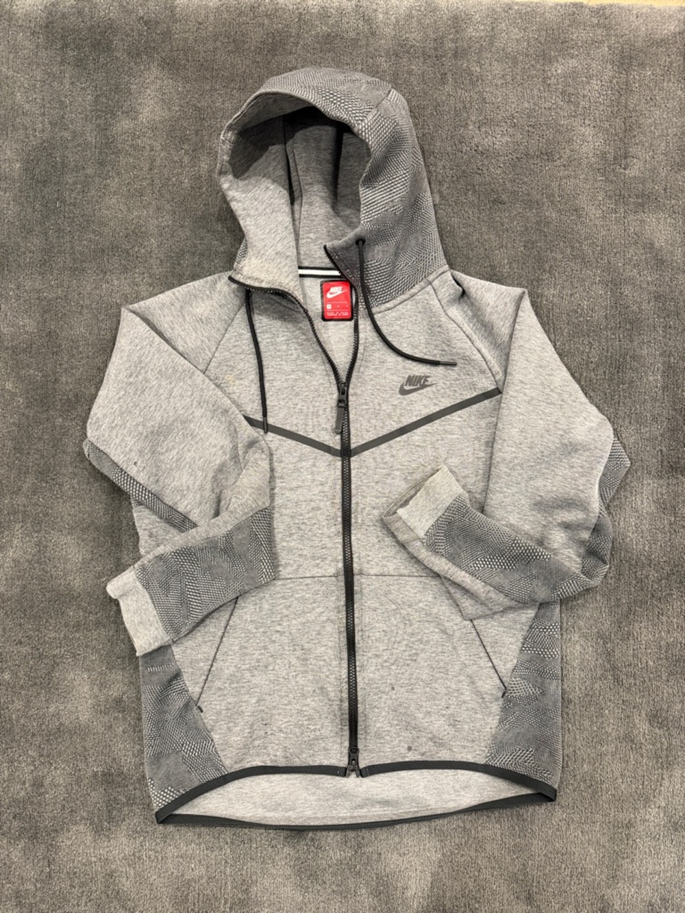 Nike Light Gray & Dark Gray Hooded Zip Jacket
